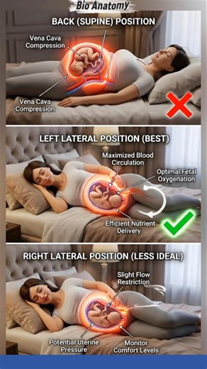 Best Sleeping Positions During Pregnancy: Anatomy of Fetal Oxygen & Blood Flow #pregnancy
