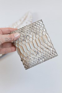 Python Leather Small Wallet for Women – Snakeskin Card & Coin Holder - Etsy