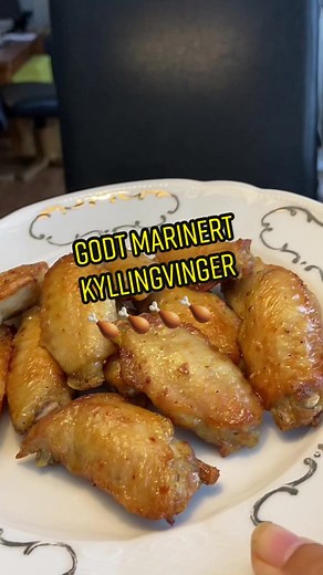 Godt marinert kyllingvinger i airfryer