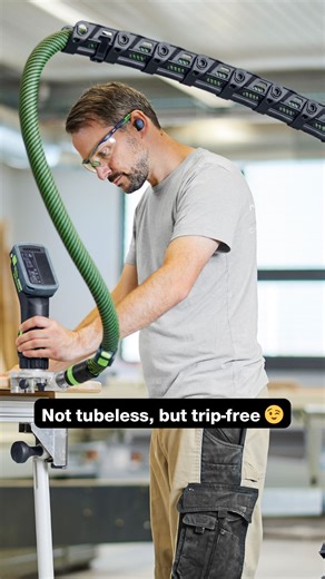 Festool | A clear path to cleaner work. 💨 The CT-ASA FLX J extraction arm keeps the suction hose guided overhead, preventing snagging and tripping... | Instagram