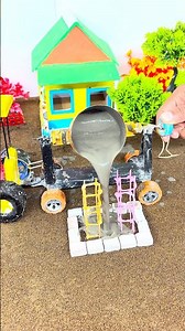 DIY Construction Tractor Machine 🚜🤯 Real Working Mini Project | #shorts