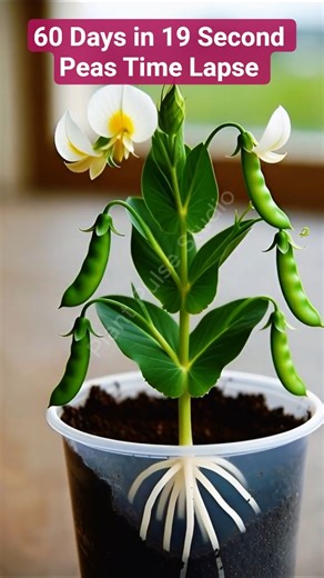Growing Peas from Seed in a Pot - Time Lapse #plantgrowth #peas