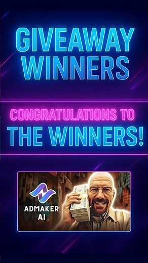 Giveaway Winners Announced | AdMaker AI Auto Ad Generator