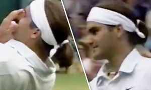 2001: Roger Federer defeats Wimbledon great Pete Sampras