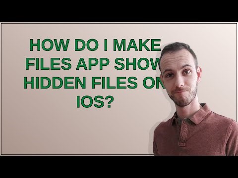 Apple: How do I make Files app show hidden files on iOS?