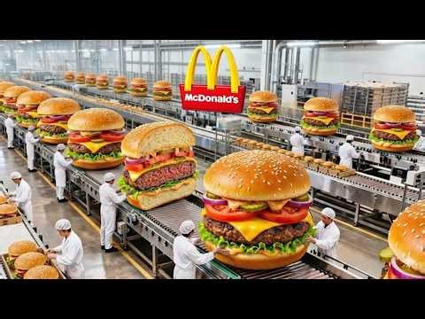 How McDonald's Hamburgers Is Made in a Factory Hamburgers Factory Process