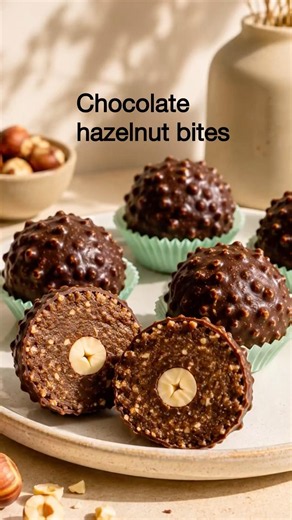 Healthy Chocolate Hazelnut Bites 🤎