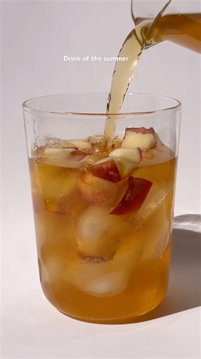 Iced Peach Tea 🍑 #icedtea #drinkrecipe #peach
