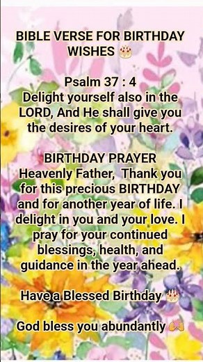 Bible verse for Birthday wishes #birthday #prayer #bible #shortsfeed #ytshorts #bejoyfulwithverses