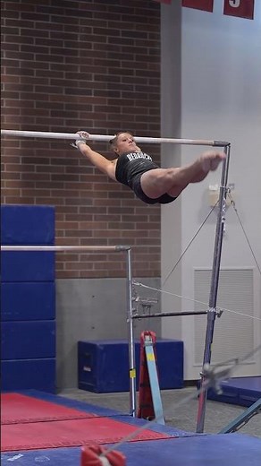 Gymnast's Stunning Routine on the Uneven Bars