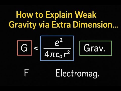 How to Explain Weak Gravity via Extra Dimensions: Gravity vs Electromagnetism | Hierarchy Problem...