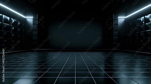 podium Futuristic showcase with platform for product displaying. Empty modern stage display. Seamless looping motion design. Video animation Ultra HD 4K 3840x2160