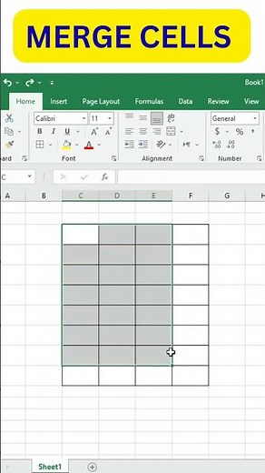 EXCEL SHORTCUTS You Need to Know - Merge Cells in Excel in 3 Seconds! ⌨️🔥 #excelshortcuts #exceltips