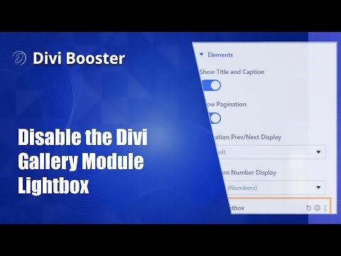 Disable the Divi Gallery Module Lightbox