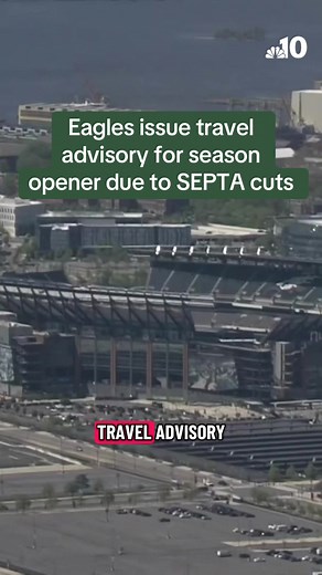 The Eagles have issued a travel advisory for Thursday's season opener after SEPTA's first phase of service cuts reduced the number of express trains available at the South Philadelphia Sports Complex. The Birds are asking any fans to not travel to the Sports Complex on Sept. 4 unless they have a ticket to the game. For fans with tickets, the team is urging attendees to get to the stadium early so they're inside Lincoln Financial Field by 7:45 p.m. and plan for extra travel time. #eagles #septa #