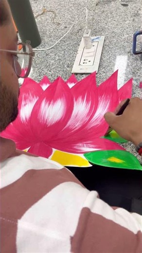 Acrylic Colour Flower 🌷……..DIY Craft…Newspaper Painting 🖼️ DIY Newspaper 🗞️ #trending #viral #art
