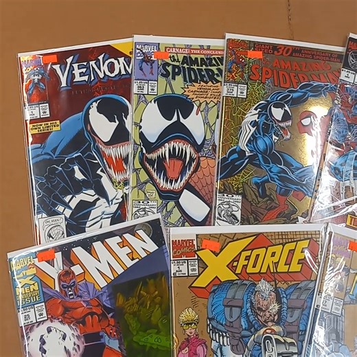 Blackhole Comics on Instagram: "VENOM LETHAL PROTECTOR / X-MEN #25 / NEW MUTANTS #87 So just picked up some minor Keys and some HTF Gold versions of some comics. Here we have Venom Lethal Protector #1 his first ever #1 comic...X-Men #25 where Magneto rips the Adamantium out of Wolverine...X-Force #1 the Gold Variant...New Mutants #87 the Gold Variant to Cable's 1st appearance...and few nice Amazing Spider-Man issues from the early 1990's. All priced and ready for sale TODAY at open. (Note: Also