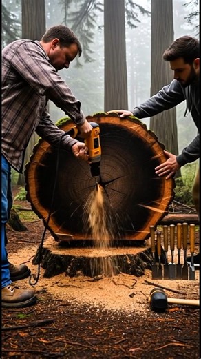 This Giant Tree Was Solid… Until We Did This #survival #shorts