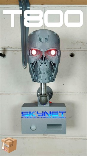 T800 Terminator helmet Stand 3D Printed with Elegoo Centauri Carbon #3dprinting #terminator #motogp