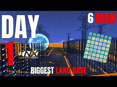 Day 1 Of How We Build The Biggest Land Base in ARK - INX 6 MAN
