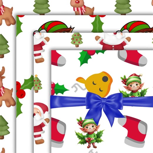 Digital Paper Bundle – 12x12 Elf Christmas Patterns, 100 PNG Designs, Seamless, Digital Download - Etsy