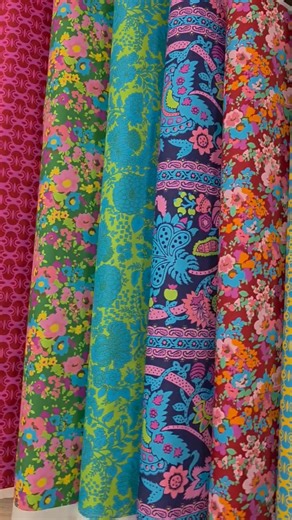 How beautiful are these colors and patterns in the NEWEST fabric collection at Quilt Quarters!! Sweet Talk by Windham is a collection of fabrics you won't want to miss out on! Stop by Quilt Quarters to browse through our lovely fabrics today! 🌼🌸 | Quilt Quarters