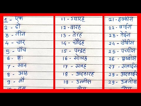 1 to 100 Numbers in Hindi | 1 to 100 Hindi counting | 1 to 100 hindi numbers in words