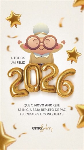 Ema Bakery on Instagram: "🥂Feliz Ano Novo! Que em 2026 possamos desfrutar de mais momentos juntos aqui na Ema Bakery! Boas Festas! #feliz2026 #felizanonovo"