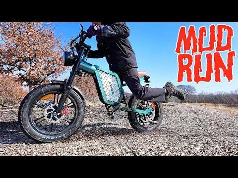 JANSNO X60 Range and Endurance Testing! Things get very Muddy and wild. Electric Bike Dual Motor!