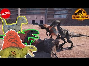 Jurassic World Dominion Facts App Scan Codes: Blue vs Dimetrodon vs Pyroraptor Fighting Dinosaurs