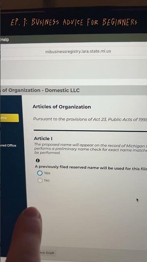 New Michigan LLC Process! #business