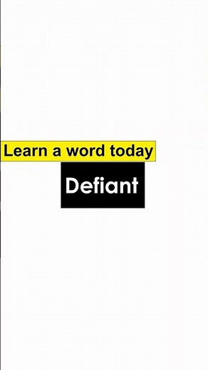 Defiant #vocabulary #vocabs #englishvocabmastery