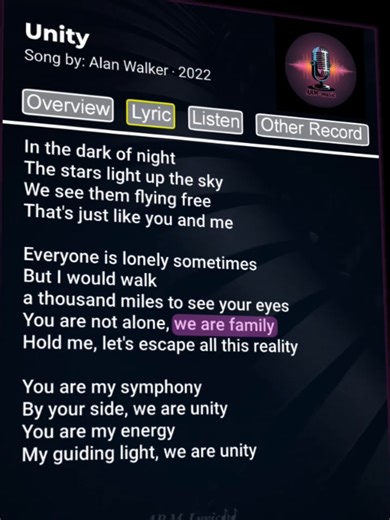 Unity || ARM-Lyric 🎶🎧 ° ° ° #unity #songs #fyp #lyrics #songlyrics