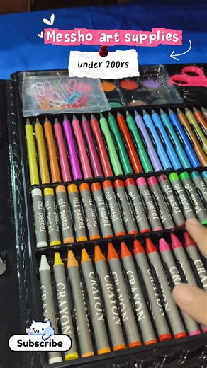 Meesho Art Supplies Unboxing Under ₹200! 😍🎨 | Budget Art Haul #shorts