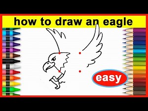 How To Draw Beautiful EAGLE From 4 Points | Easy Dots Drawing For Beginners | Draw online