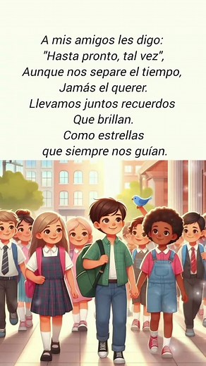 Poema: Adiós Mi Escuelita Querida #educacioninicial💜🖍️ #poemas #aprendizaje #educacionintegral #poemascortos #aprendoencasa #poemasparaniños