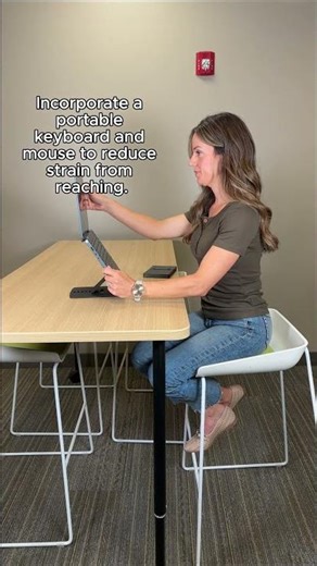 Hunched over your laptop all day? Try these WFH posture hacks #WFH #Ergonomics #Posture #keyboard