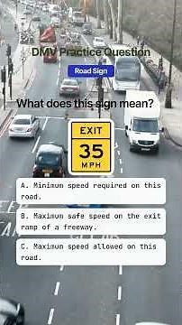 DMV Sign Question: The TRUTH About Exit Ramp Speed