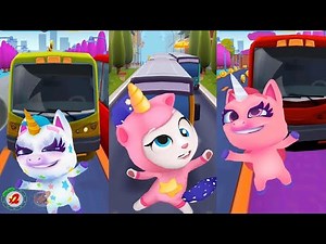 TALKING TOM GOLD RUN UNICORN ANGELA VS Unicorn Runner 2. Magical Running Adventure Gameplay 2021