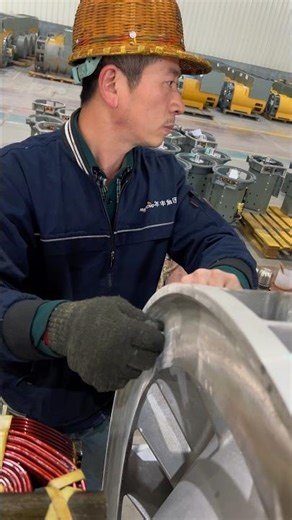 Dynamic balance test of generator rotor #generator