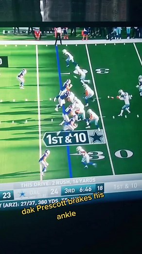 this just in dak Prescott brakes his ankle during game vs giants #espn #dakprescott #dallascowboys #brokenankle # NFL #football
