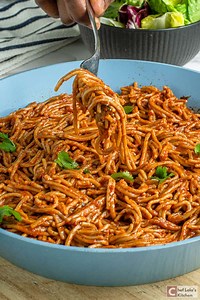 How to make Jollof Spaghetti - Jollof Spaghetti Recipe