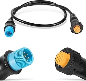 010-12122-10 Adapter, 8-Pin Transducer to 12-Pin Sounder Adapter Cable XID Compatible with Garmin AIRMAR, ECHOMAP Chrip, ECHOMAP UHD, ECHOMAP Ultra, GPSMAP, Striker Transducer and Fish Finder