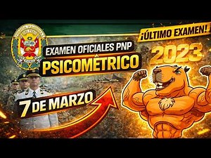 RESOLUCIÓN: Examen EO-PNP 7 de marzo 2023 Examen Oficiales PNP PSICOMÉTRICO