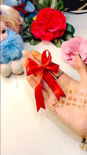 DIY Ribbon Bow 🎀 | #RibbonBow #DIYBow #SatinRibbon #HairBow #RibbonCraft #DIYCraft #Easydiy
