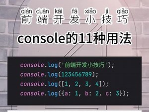 console使用教程和方法