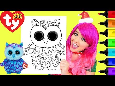 Coloring Ty Beanie Boos Oscar Owl Coloring Page Prismacolor Markers | KiMMi THE CLOWN