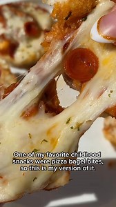 These pizza bagel bites are the perfect snacks and so easy to make #easyrecipes #pizzabites #bagelbites #pizzalovers #snacksideas | Feed Annna