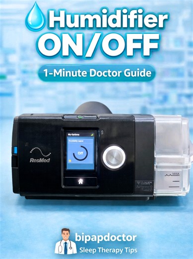 Learn how to turn the CPAP humidifier ON / OFF 💧 Quick 1-minute guide to improve comfort and sleep quality 😴 👉 Follow for simple CPAP tips 💬 Comment if you need help #resmedairsenss10 #CPAPLife #sleepapneaawareness #CPAPUsers #SleepTherapy #battersleep #resmed