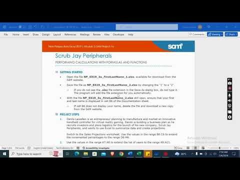 New Perspectives Excel 2019 | Module 3: SAM Project 1a Scrub Jay Peripherals #newperspectives